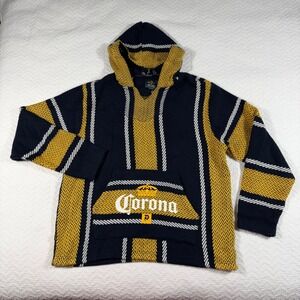 Corona Primitive‎ Baja Hoodie Jacket Pullover Men XL Mexican Poncho Aztec NWOT